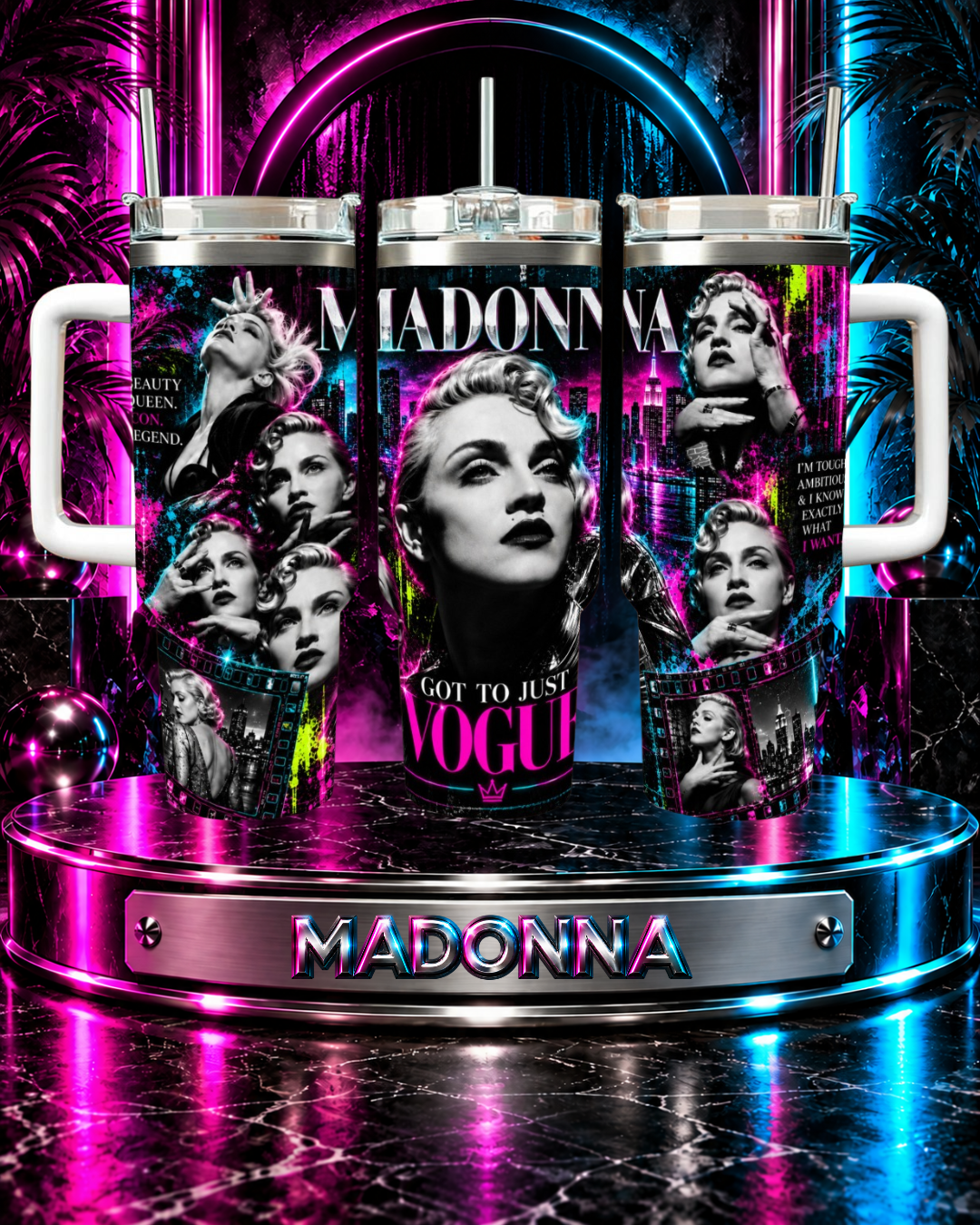 Madonna — Strike A Pose | 40oz Tumbler With Handle