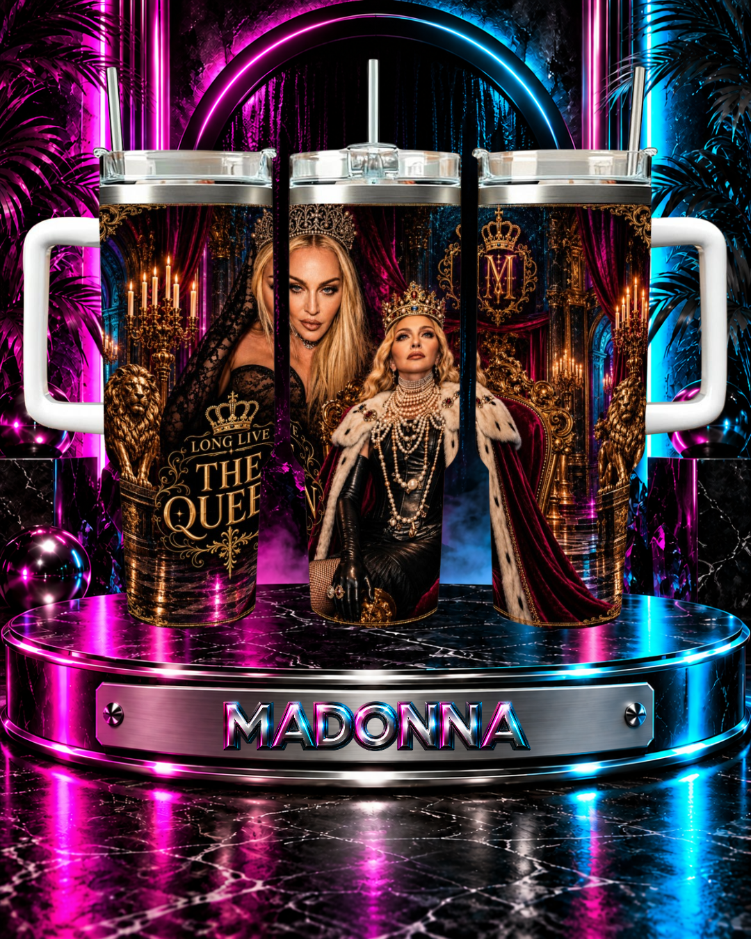 Madonna — Long Live The Queen | 40 oz Tumbler With Handle