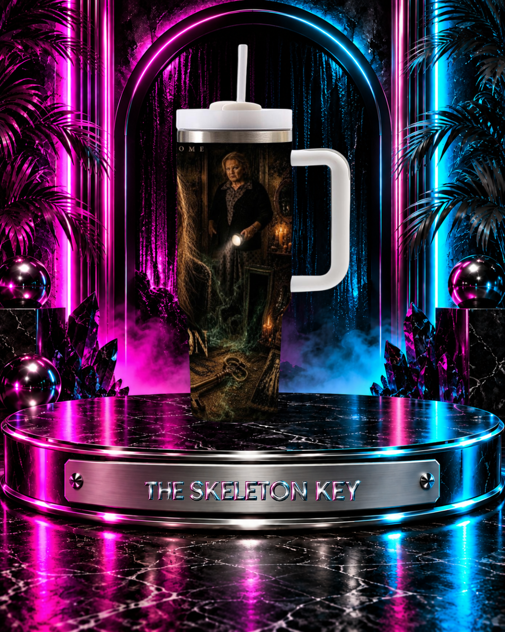 The Skeleton Key — Hoodoo On The Delta | 40oz Tumbler With Handle