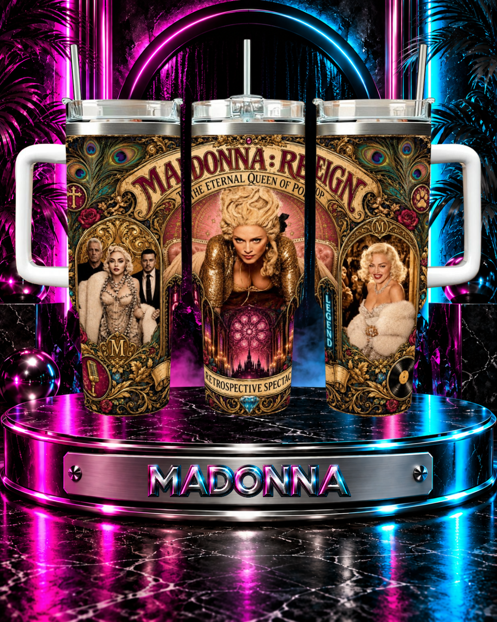 Madonna — Reign | 40 oz Tumbler With Handle