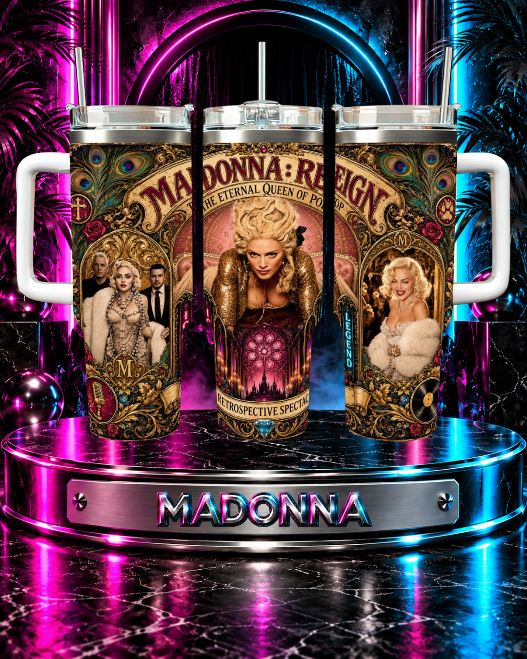 Madonna — Reign | 40 oz Tumbler With Handle