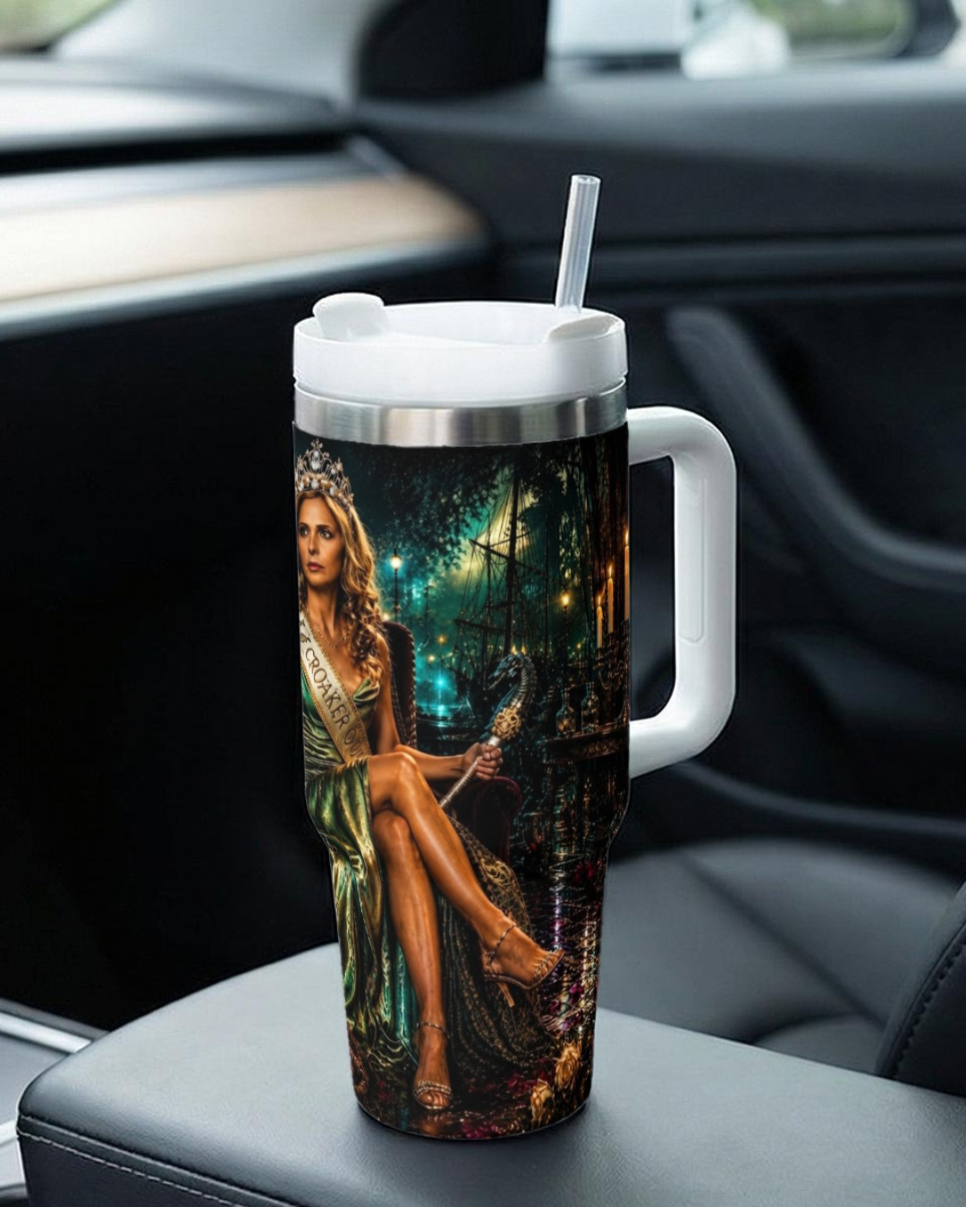 Helen Shivers — Croaker Queen | 40oz Tumbler With Handle