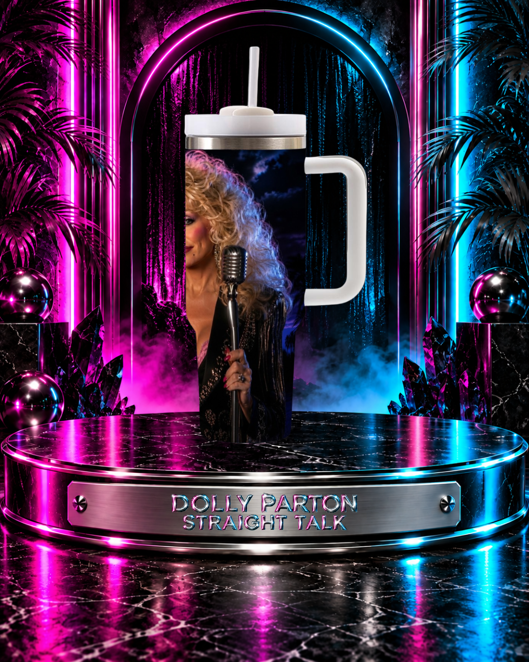 Dolly Parton — Straight Talk | 40oz Tumbler With Handle