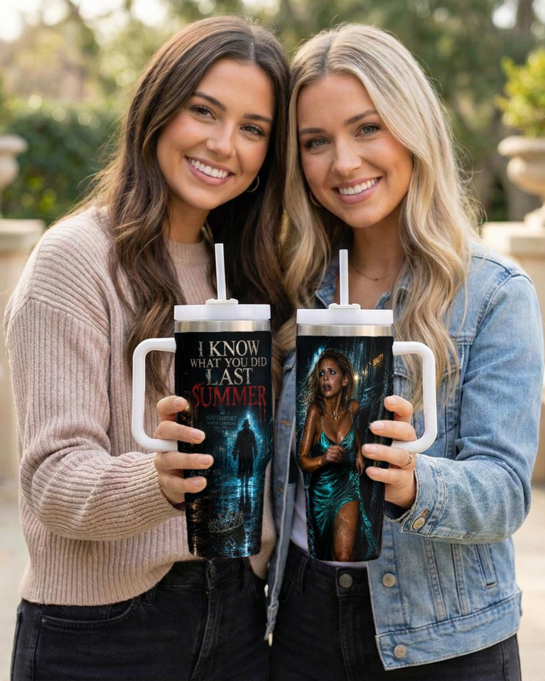 Helen Shivers — The Chase | 40oz Tumbler With Handle