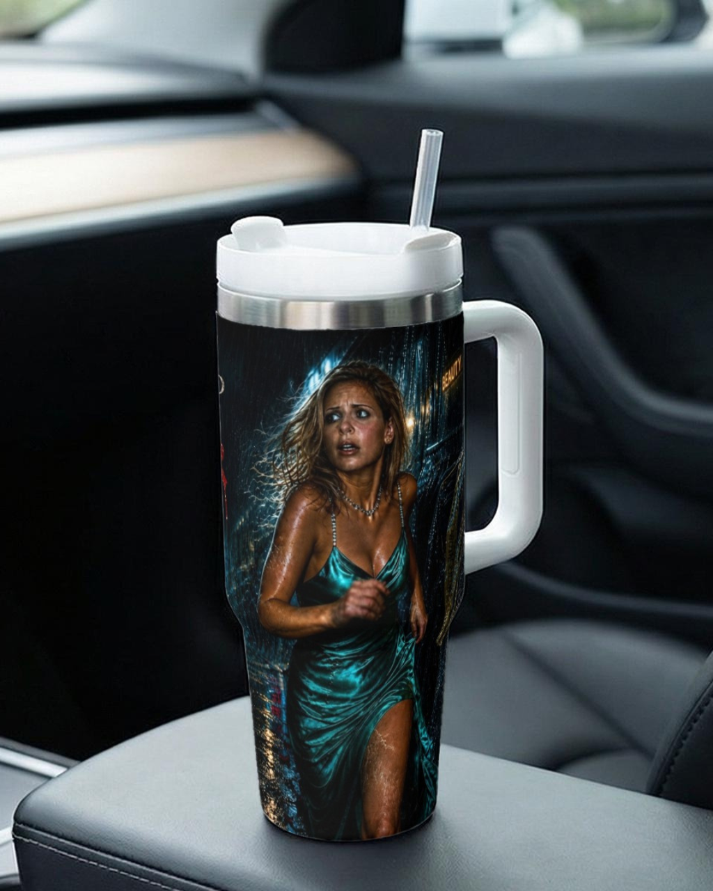 Helen Shivers — The Chase | 40oz Tumbler With Handle