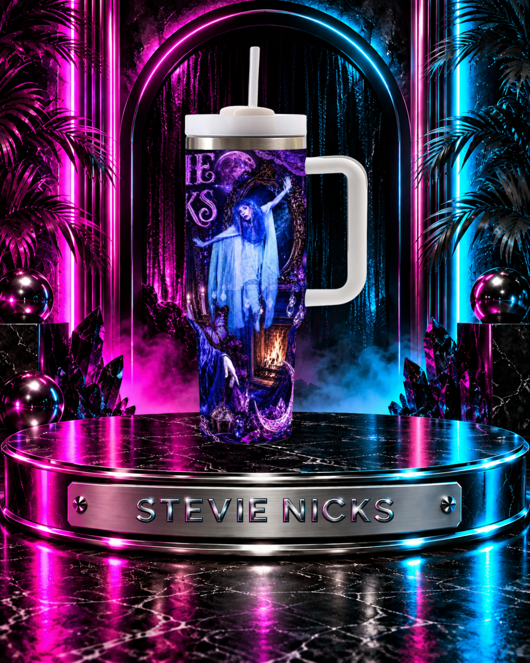 Stevie Nicks — Enchanted in the Blue Lamp Sessions | 40 oz Tumbler With Handle