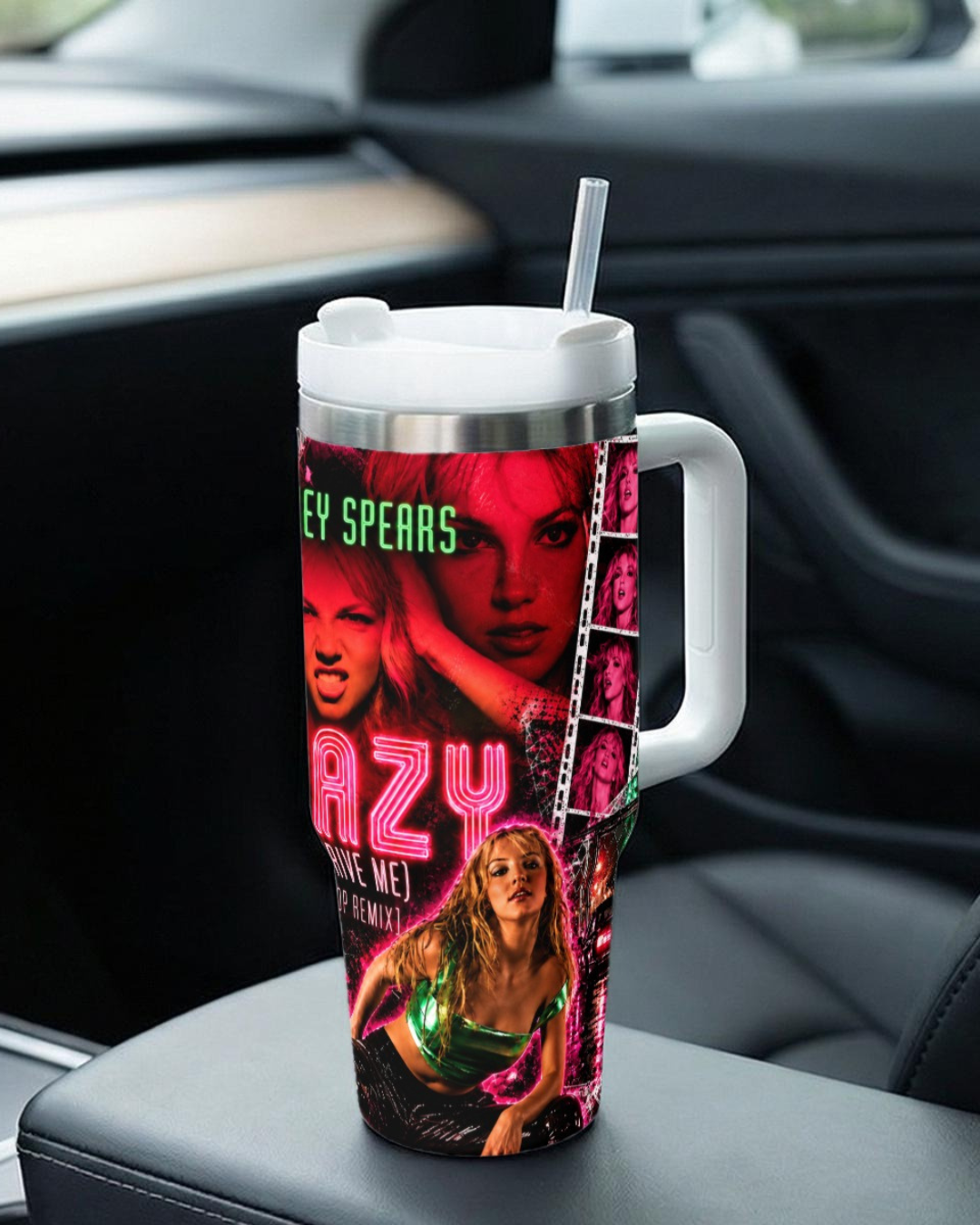 Britney Spears — Crazy Stop Remix | 40oz Tumbler with Handle