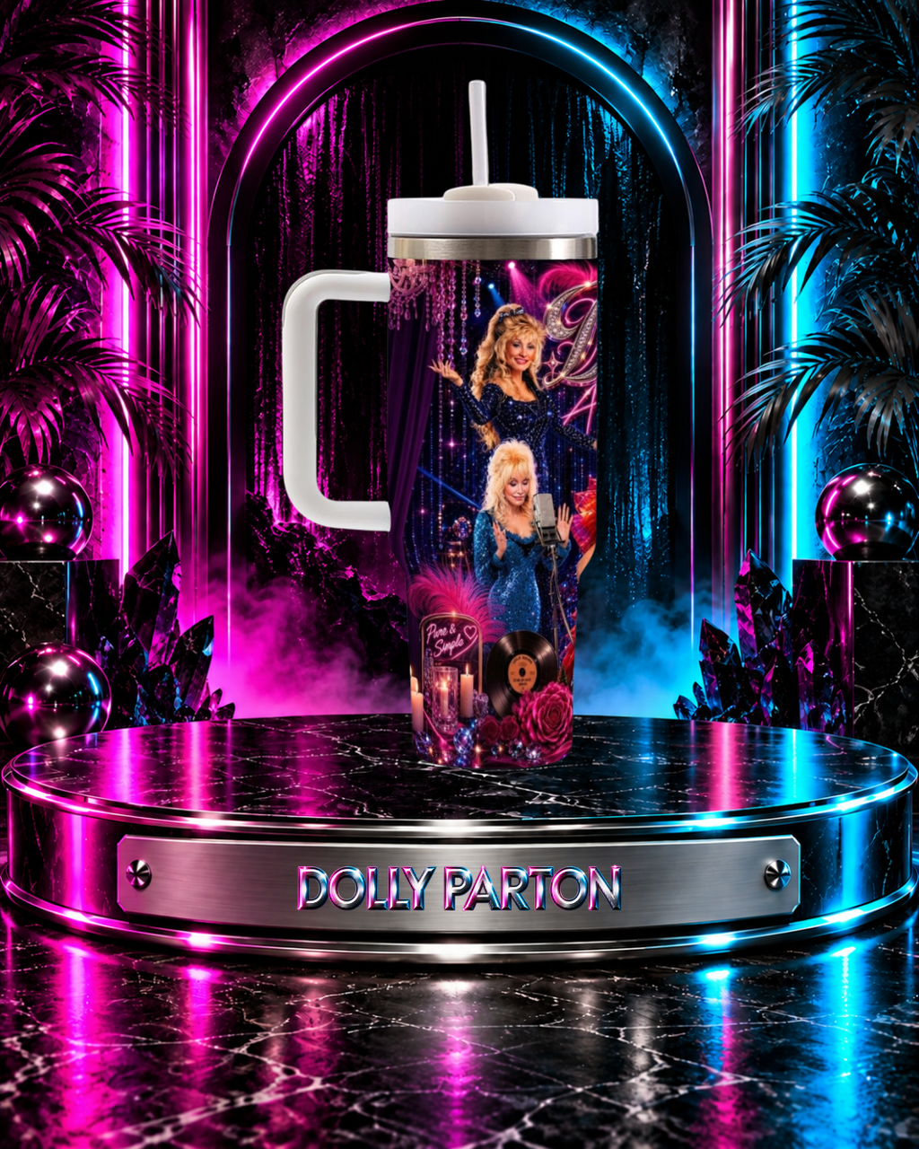 Dolly Parton — Dolly After Dark | 40oz Tumbler With Handle