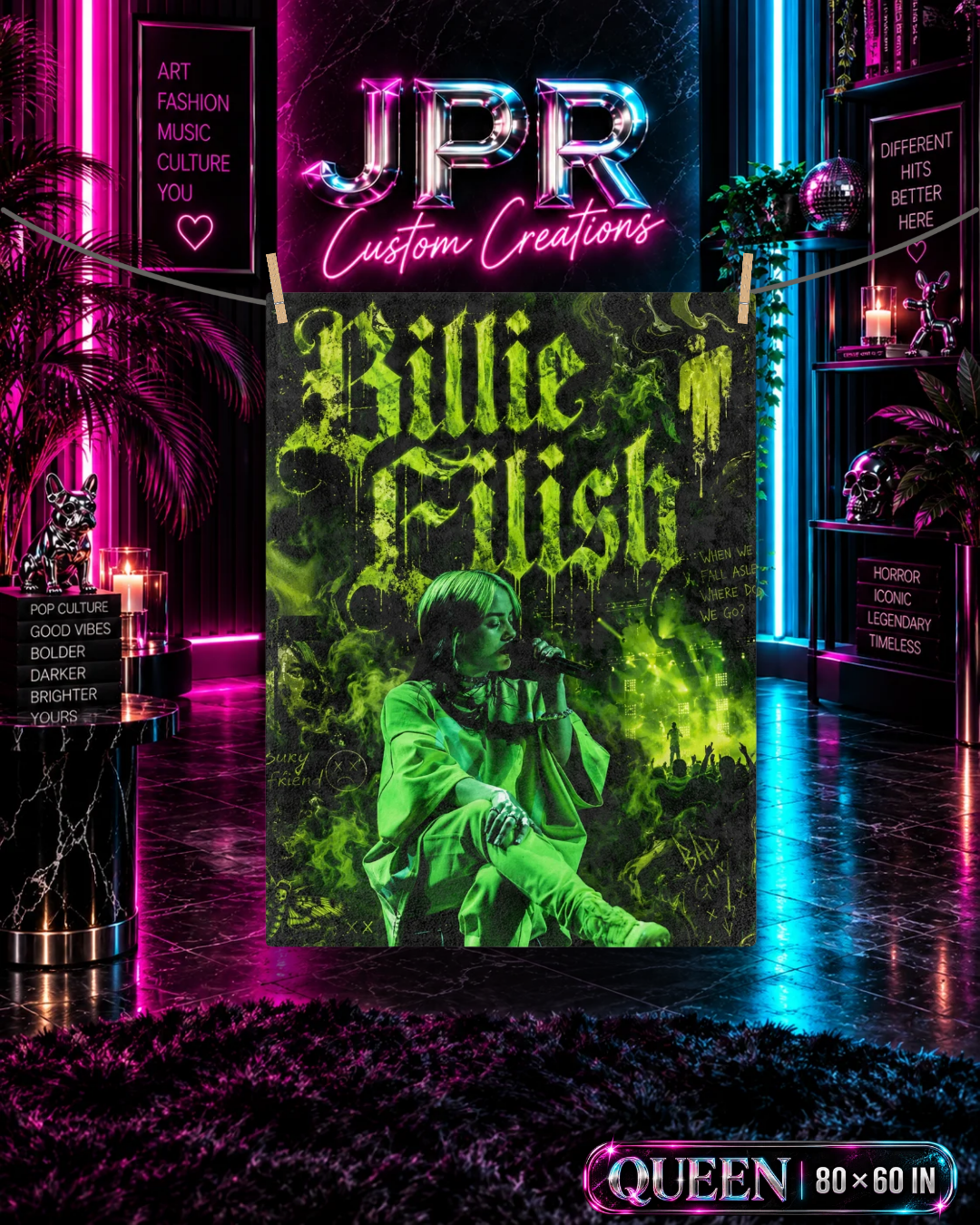 Billie Eilish — Toxic Green | Velveteen Blanket
