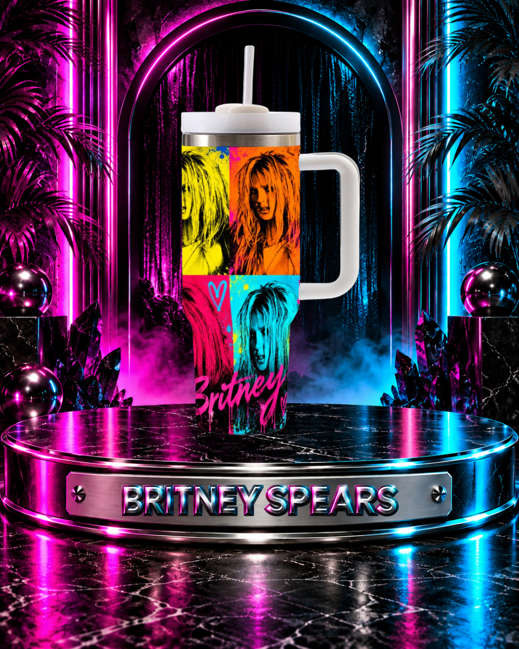 Britney Spears — Pop Art Royalty | 40oz Tumbler With Handle