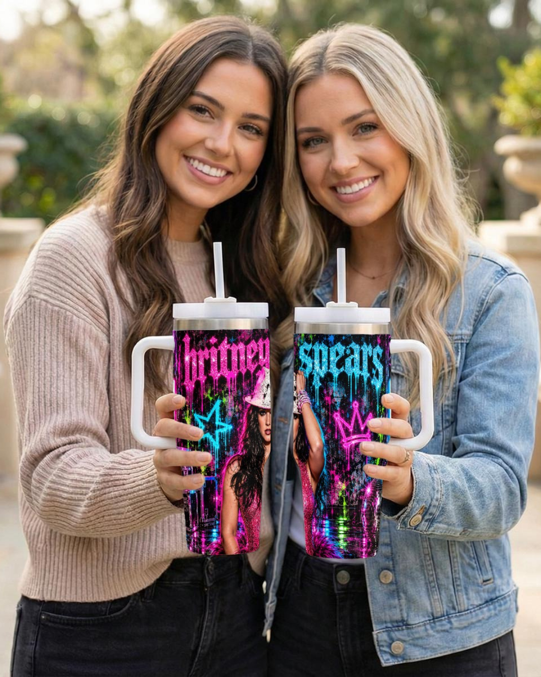 Britney Spears — Neon Royalty | 40oz Tumbler with Handle