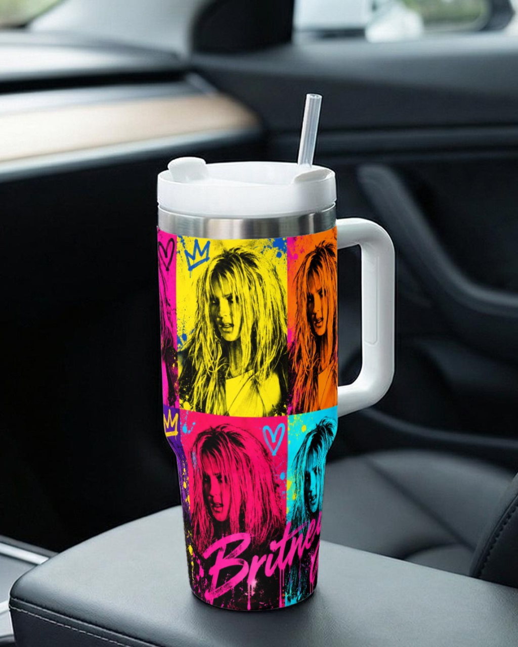 Britney Spears — Pop Art Royalty | 40oz Tumbler With Handle