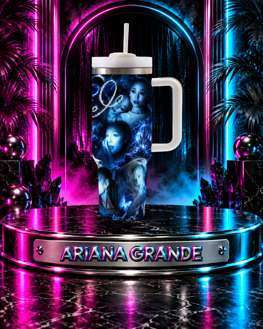 Ariana Grande — Blue Eternal Sunshine | 40oz Tumbler With Handle