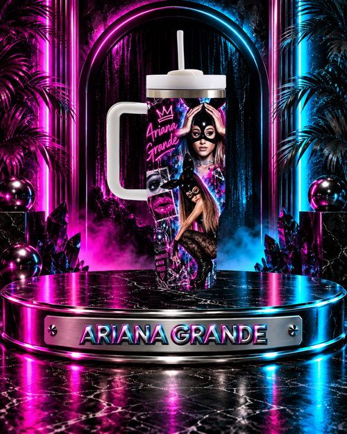 Ariana Grande — Dangerous After Dark | 40oz Tumbler With Handle Printed in USA