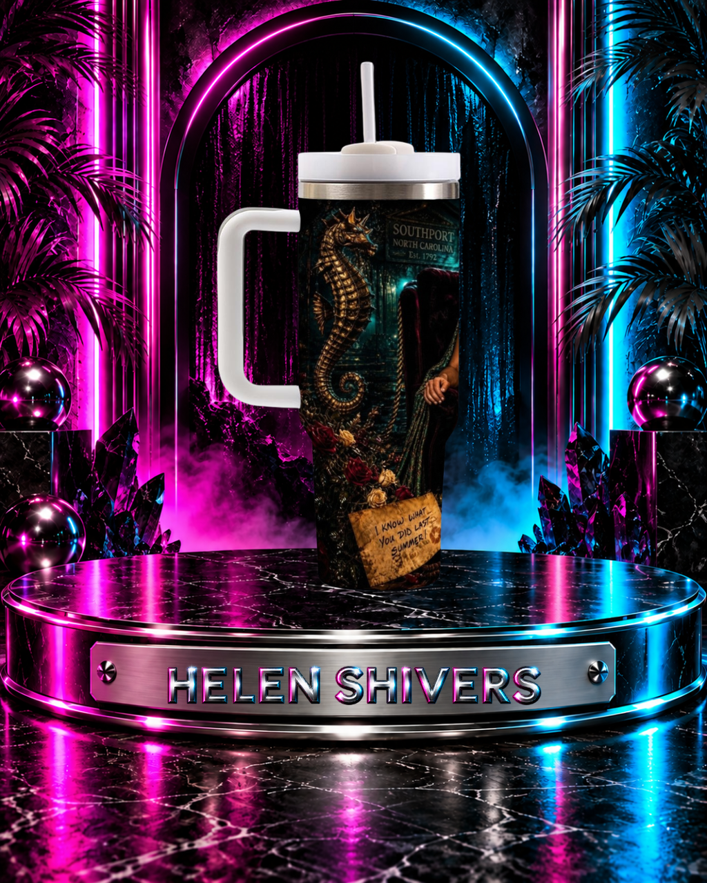 Helen Shivers — Croaker Queen | 40oz Tumbler With Handle