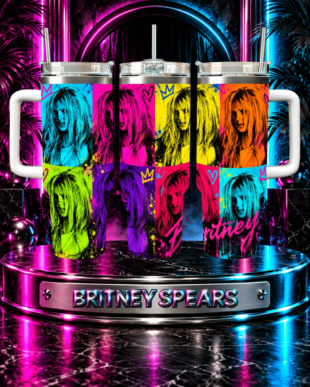 Britney Spears — Pop Art Royalty | 40oz Tumbler With Handle