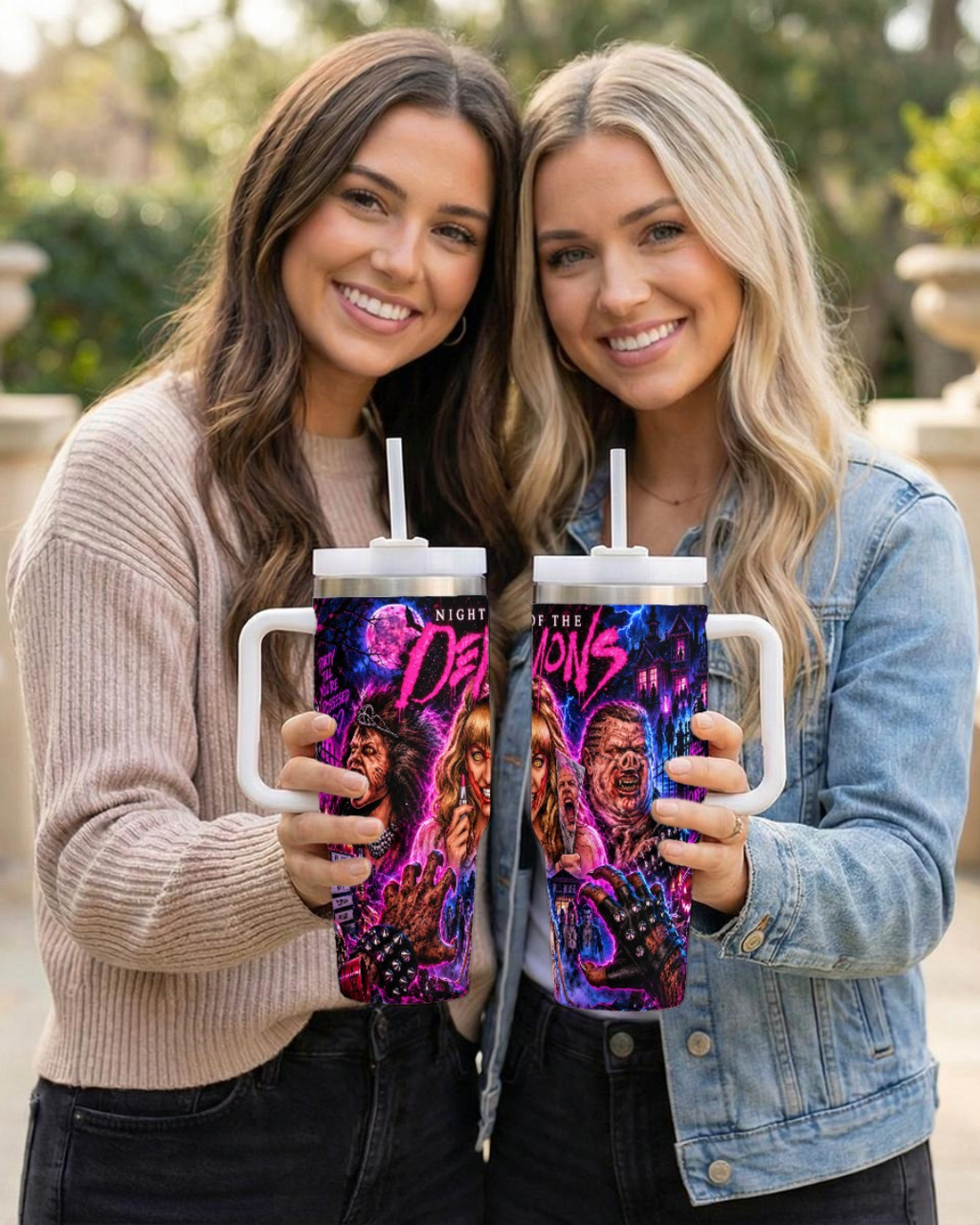 Night Of The Demons — Lipstick Hellfire | 40oz Tumbler With Handle