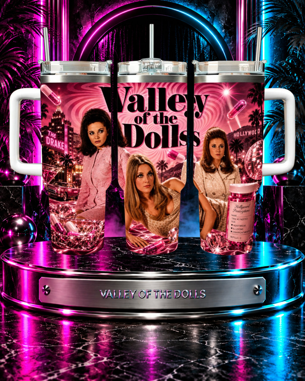Valley Of The Dolls — Hollywood Glam | 40oz Tumbler With Handle
