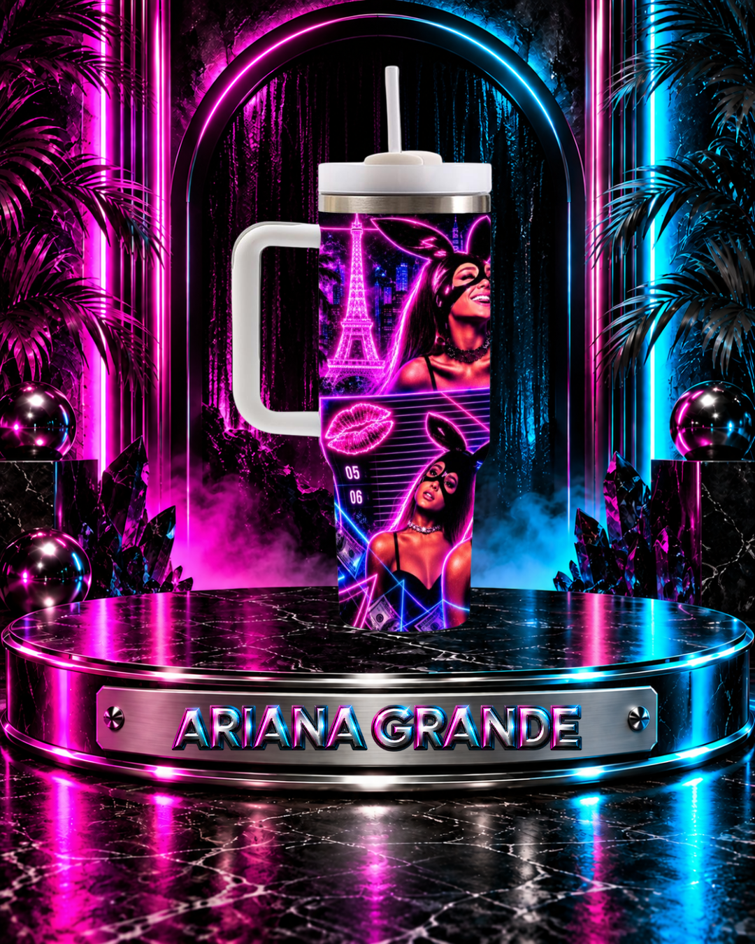 Ariana Grande — Woman Electric Remix | 40oz Tumbler With Handle