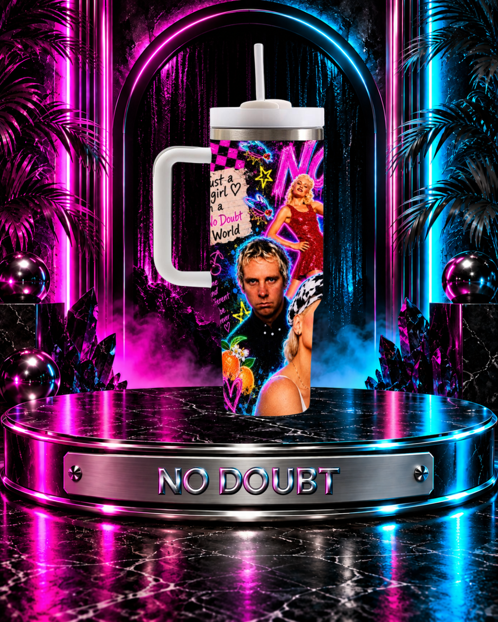 No Doubt — Tragic Neon Kingdom | 40oz Tumbler With Handle