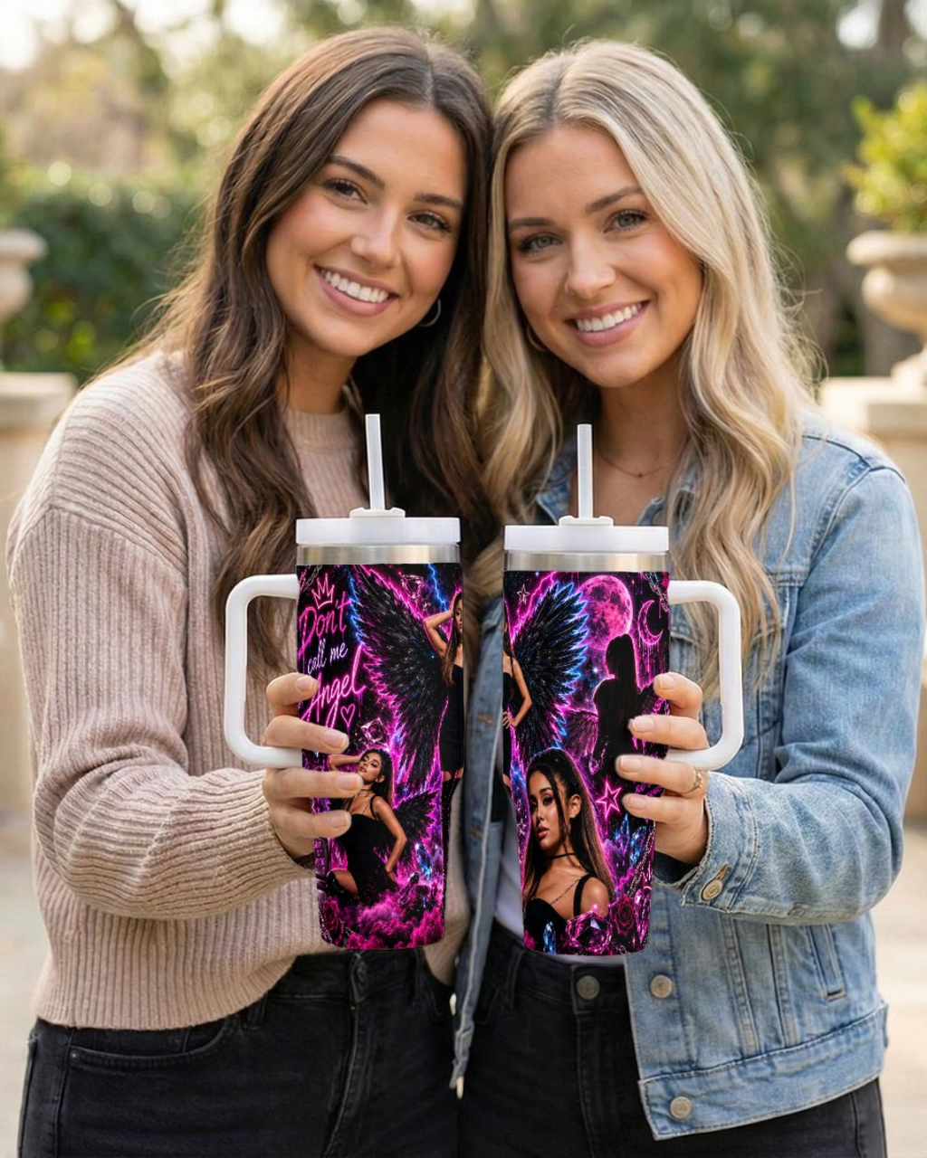 Ariana Grande — Dark Angel | 40oz Tumbler With Handle