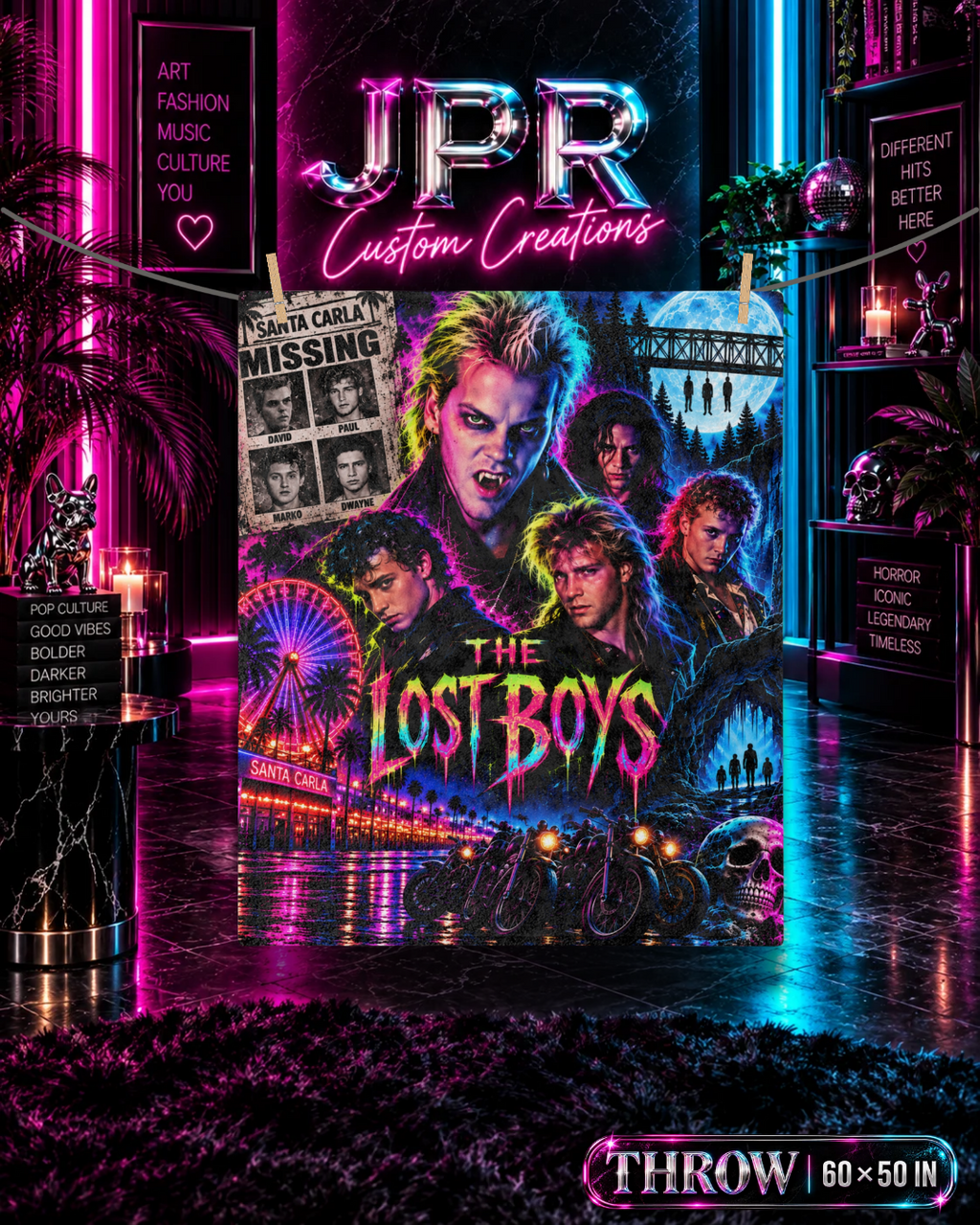 The Lost Boys — Neon Fangs & Leather | Velveteen Blanket