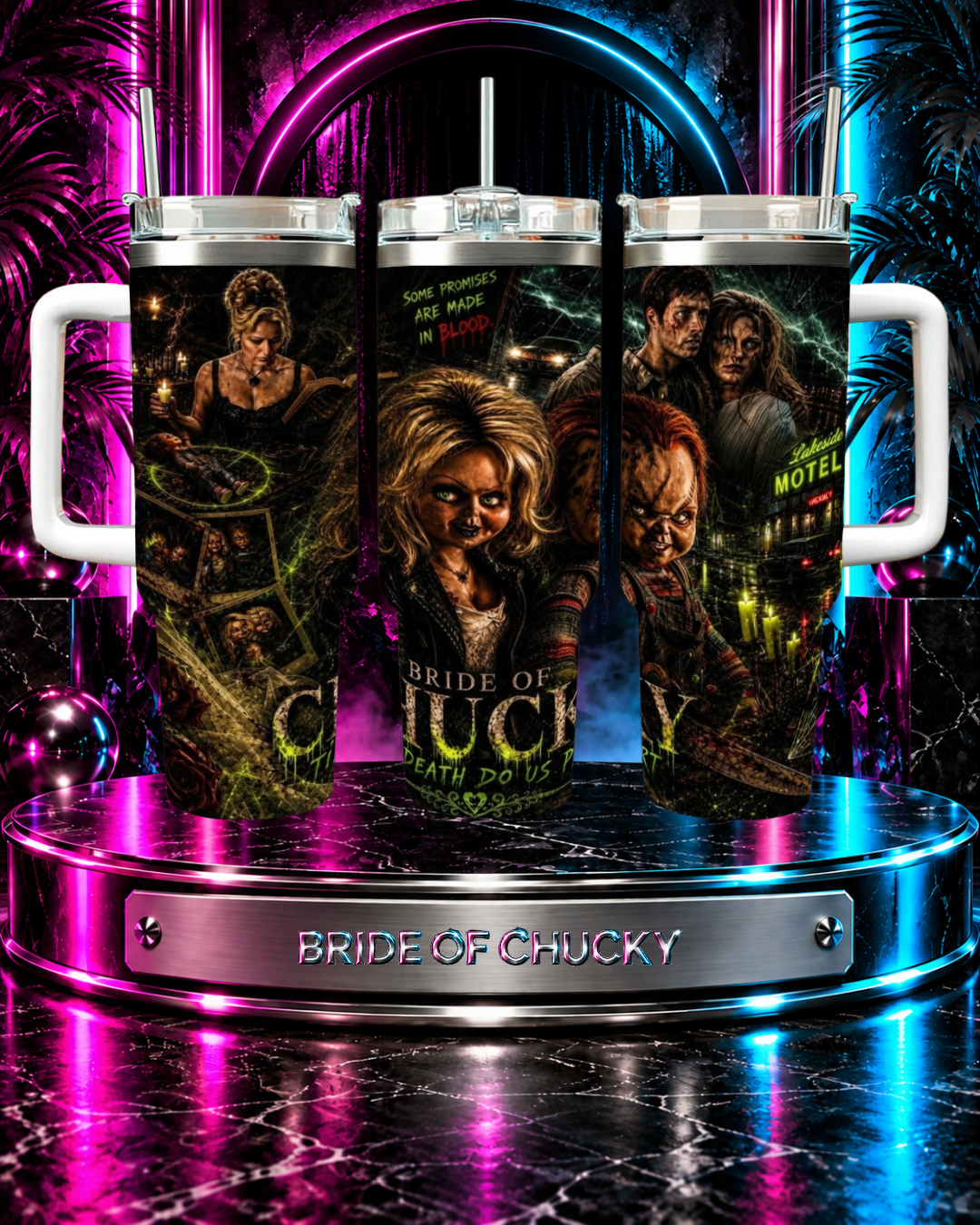 Bride Of Chucky — Til Death Do Us Part | 40oz Tumbler With Handle