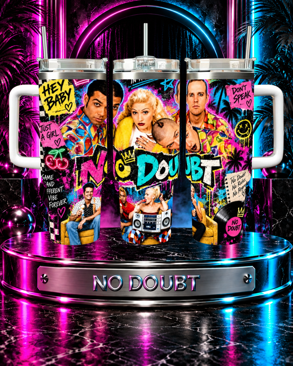 No Doubt — Just A Girl In Technicolor | 40oz Tumbler With Handle