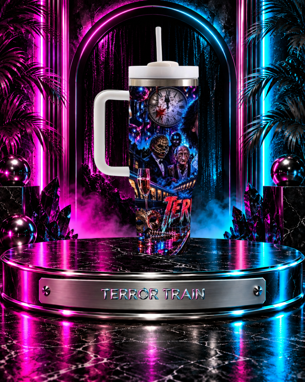 Terror Train — New Year's Eve Massacre | 40oz Tumbler With Handle