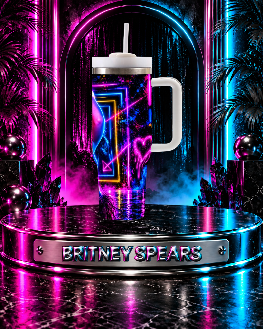 Britney Spears — Blackout After Dark | 40oz Tumbler with Handle