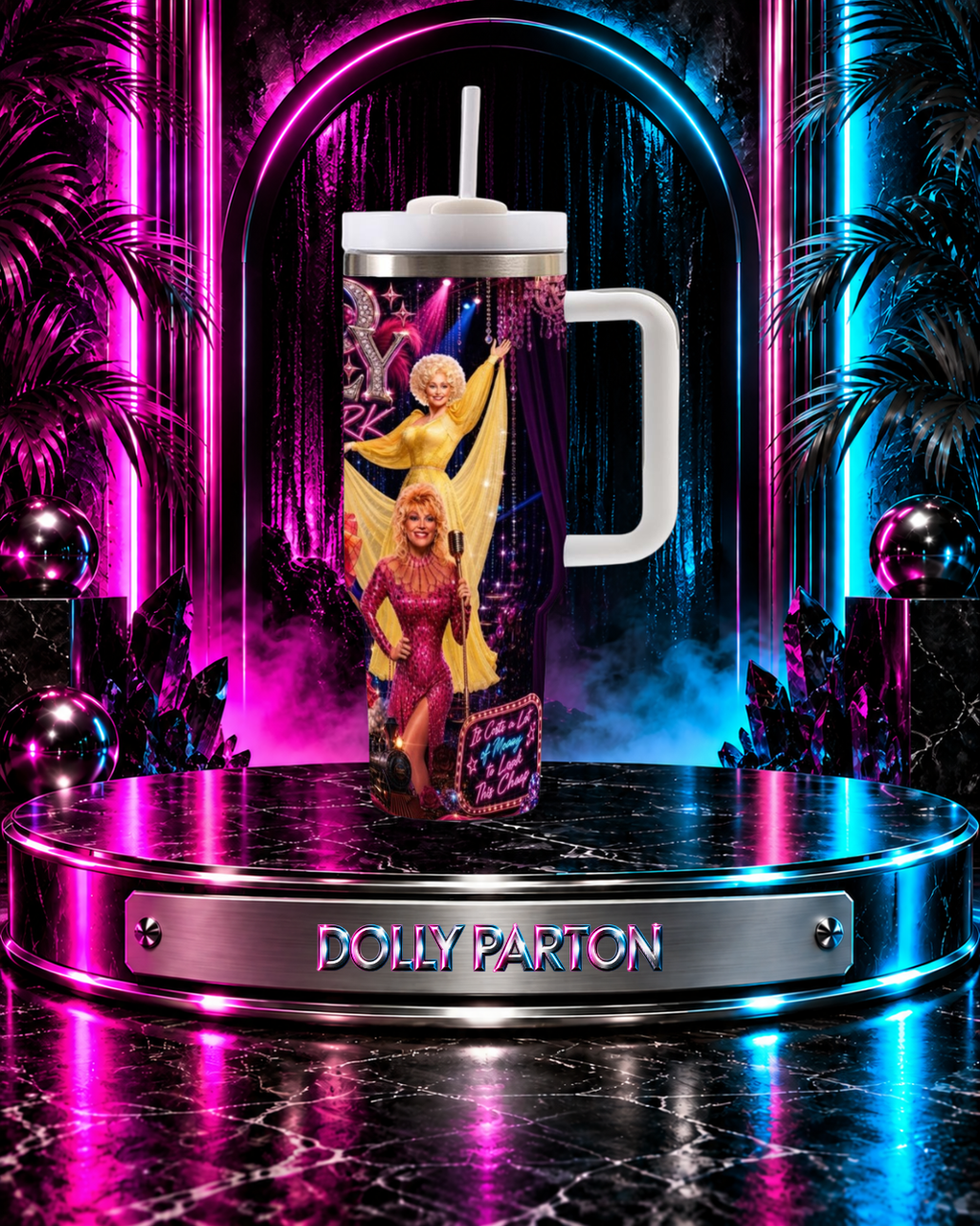 Dolly Parton — Dolly After Dark | 40oz Tumbler With Handle