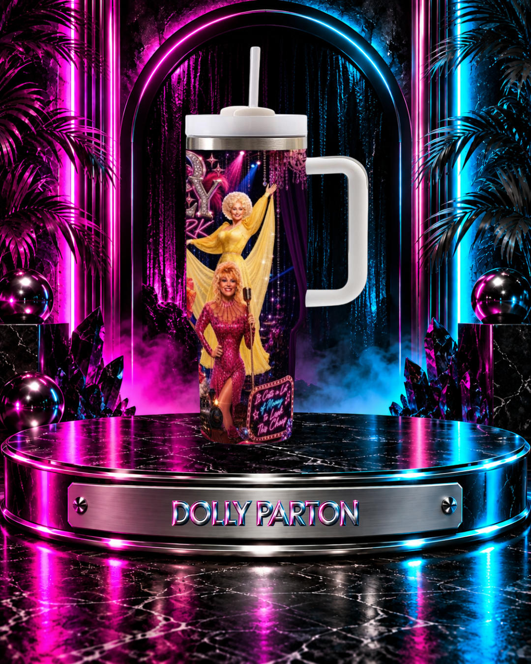 Dolly Parton — Dolly After Dark | 40oz Tumbler With Handle