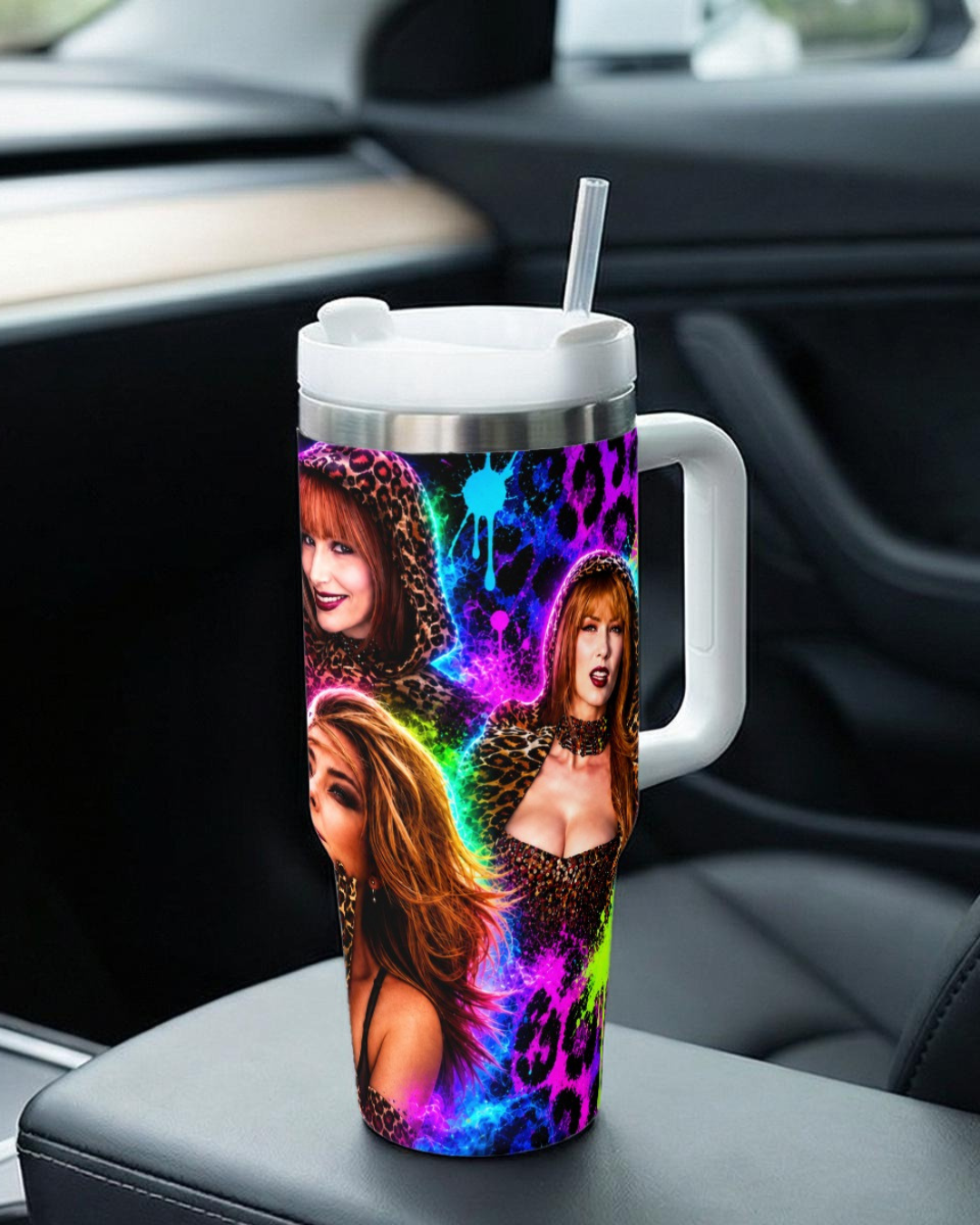 Shania Twain — That Don't Impress Me Much Neon Print | 40oz Tumbler With Handle