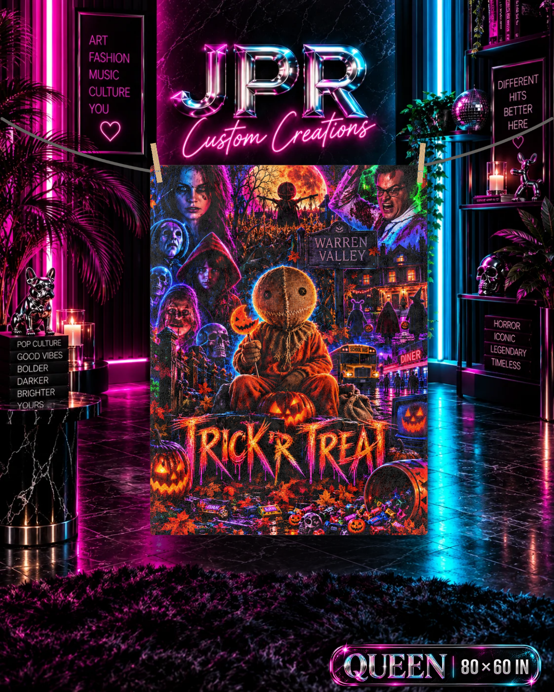 Trick R' Treat —  Carnival of Shadows | Velveteen Blanket