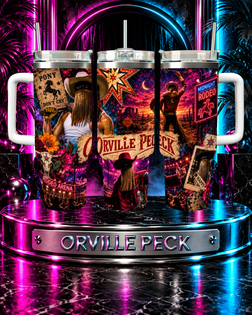 Orville Peck —Midnight Rodeo | 40oz Tumbler With Handle
