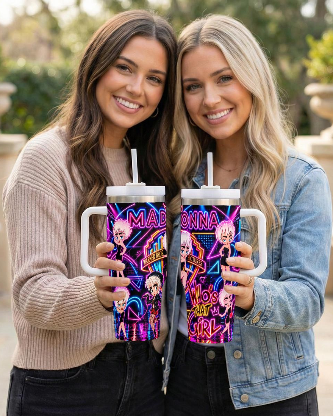 Madonna — Who's That Girl In Neon | 40oz Tumbler With Handle