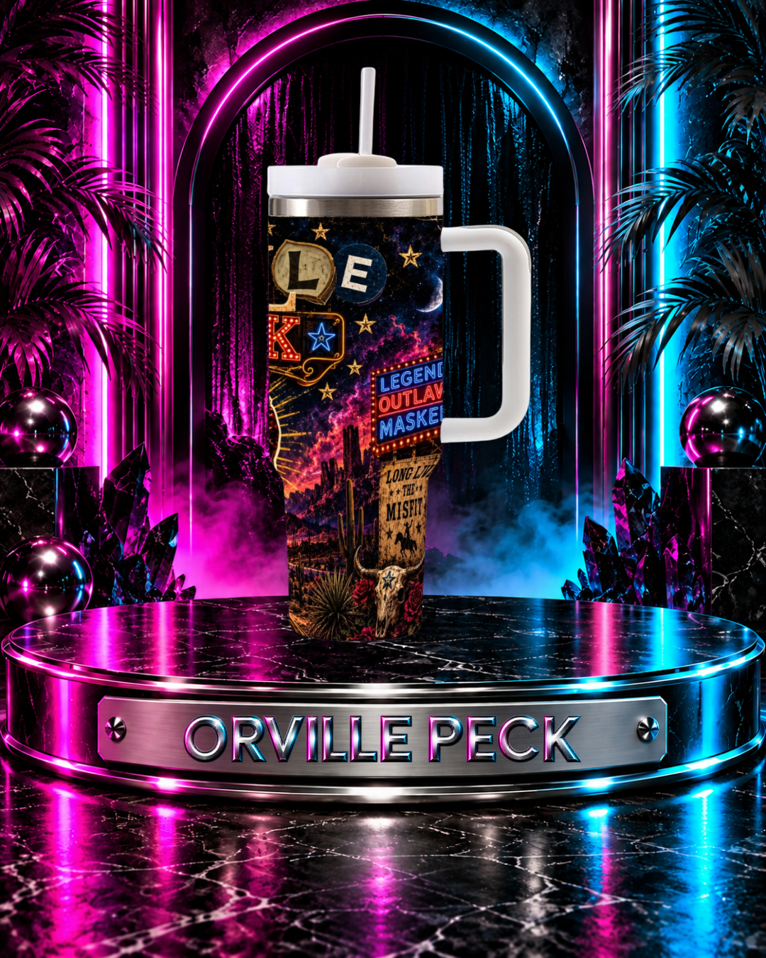 Orville Peck — Long Live The Misfit | 40oz Tumbler With Handle