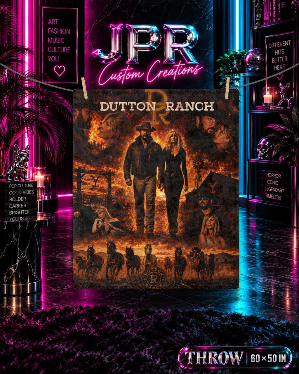 Dutton Ranch — Fire & Bloodlines | Velveteen Blanket