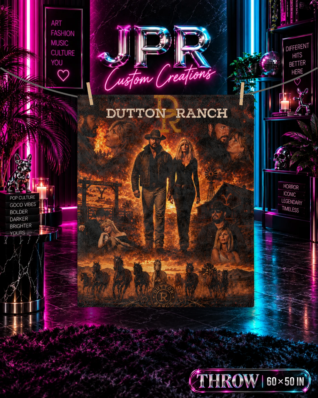 Dutton Ranch — Fire & Bloodlines | Velveteen Blanket