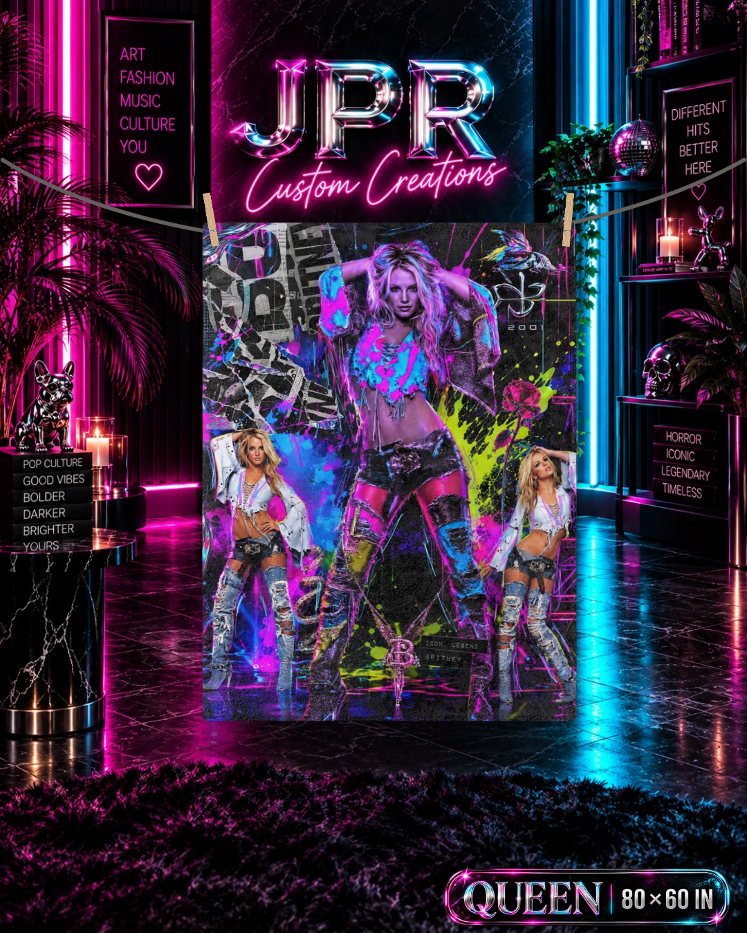 Britney Spears — Neon Rebellion | Velveteen Blanket