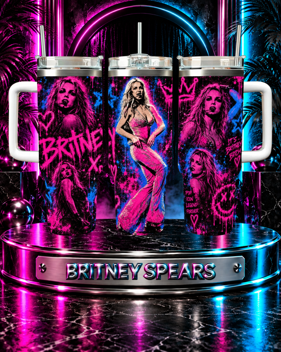 Britney Spears — Pop Icon Forever | 40oz Tumbler with Handle