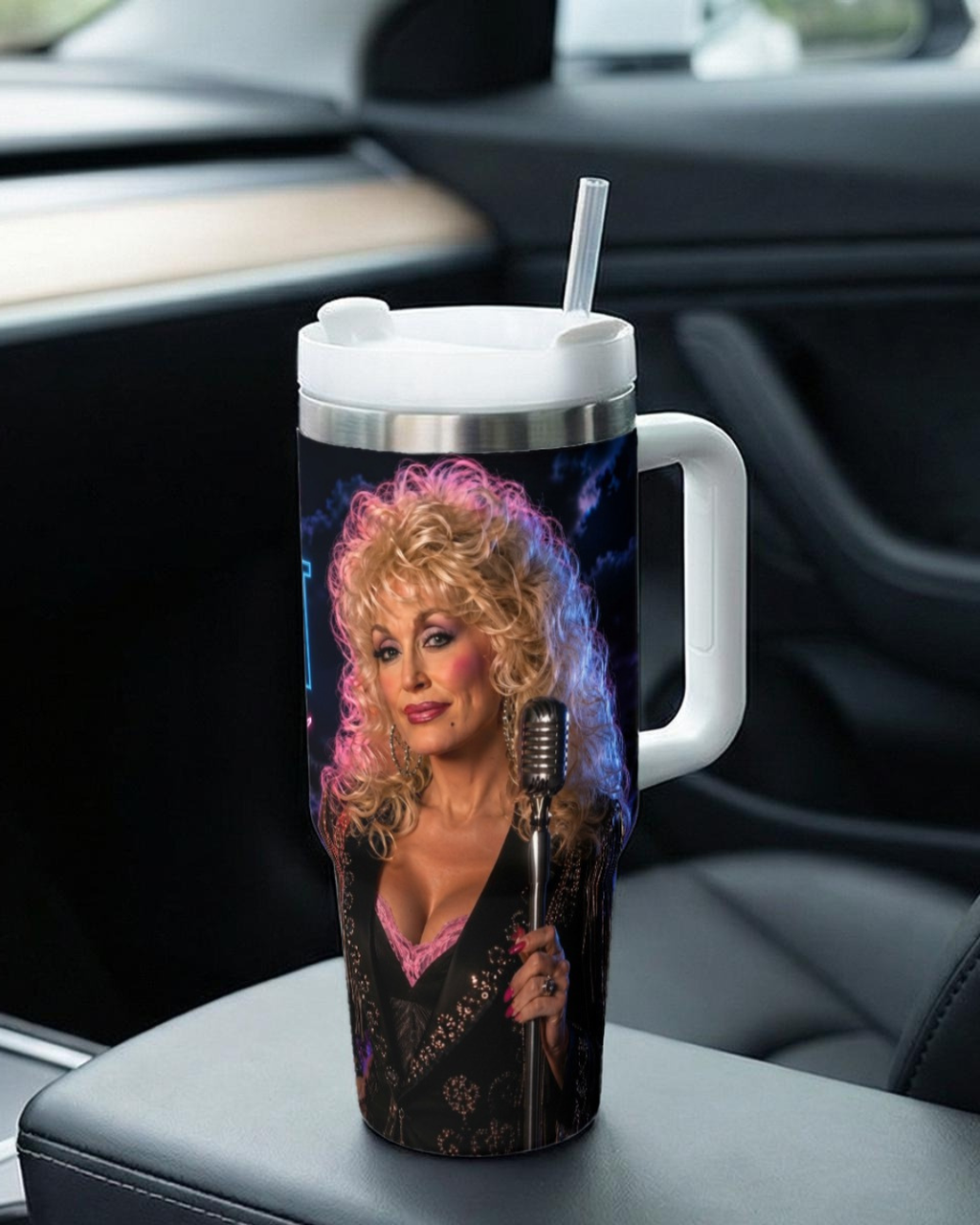 Dolly Parton — Straight Talk | 40oz Tumbler With Handle
