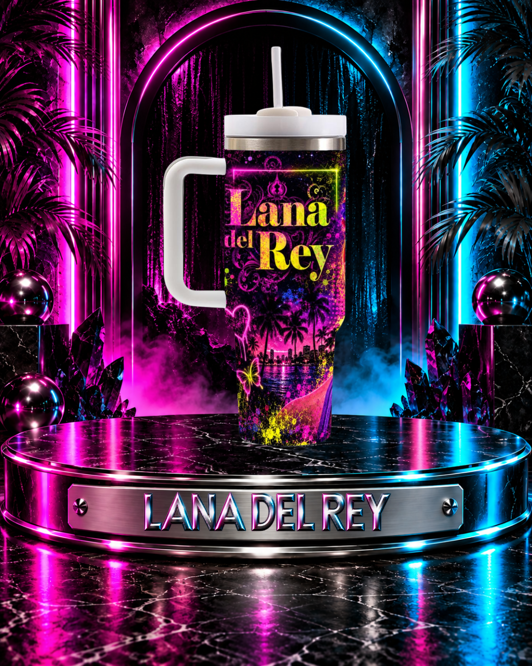 Lana Del Rey — Neon Heartbreak | 40oz Tumbler With Handle