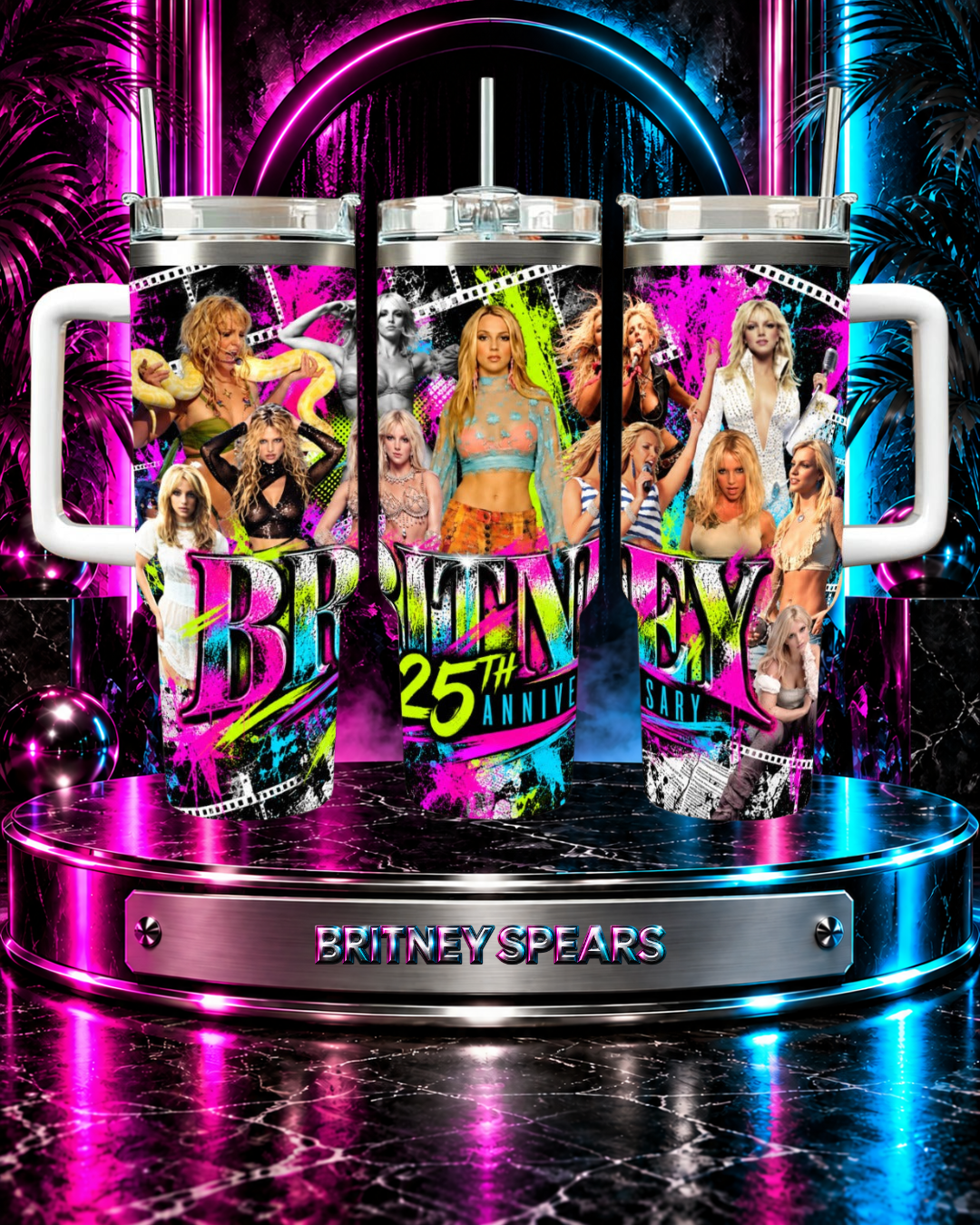 Britney 25th Anniversary – Britney Era Collage – 40oz Tumbler