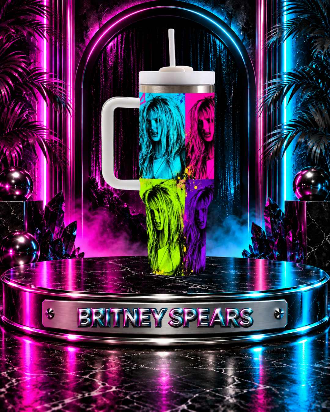 Britney Spears — Pop Art Royalty | 40oz Tumbler With Handle