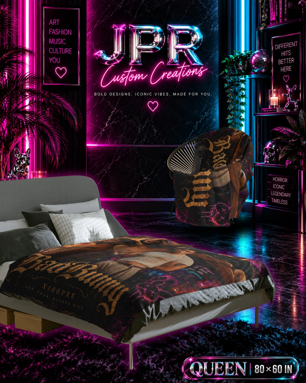 Bad Bunny — King of Puerto Rico | Velveteen Blanket