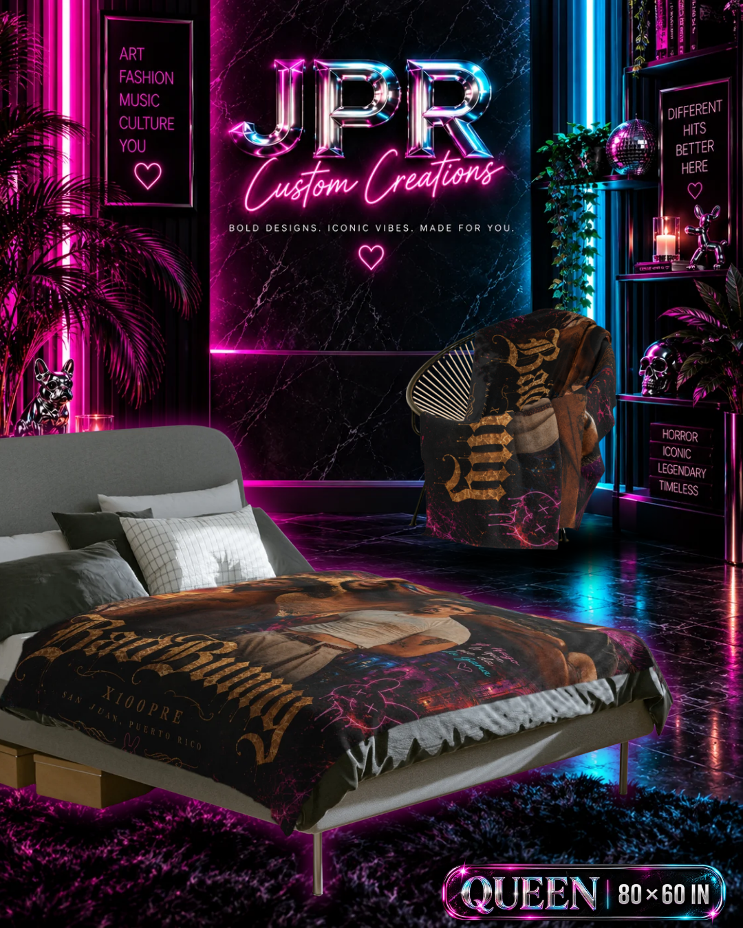 Bad Bunny — King of Puerto Rico | Velveteen Blanket