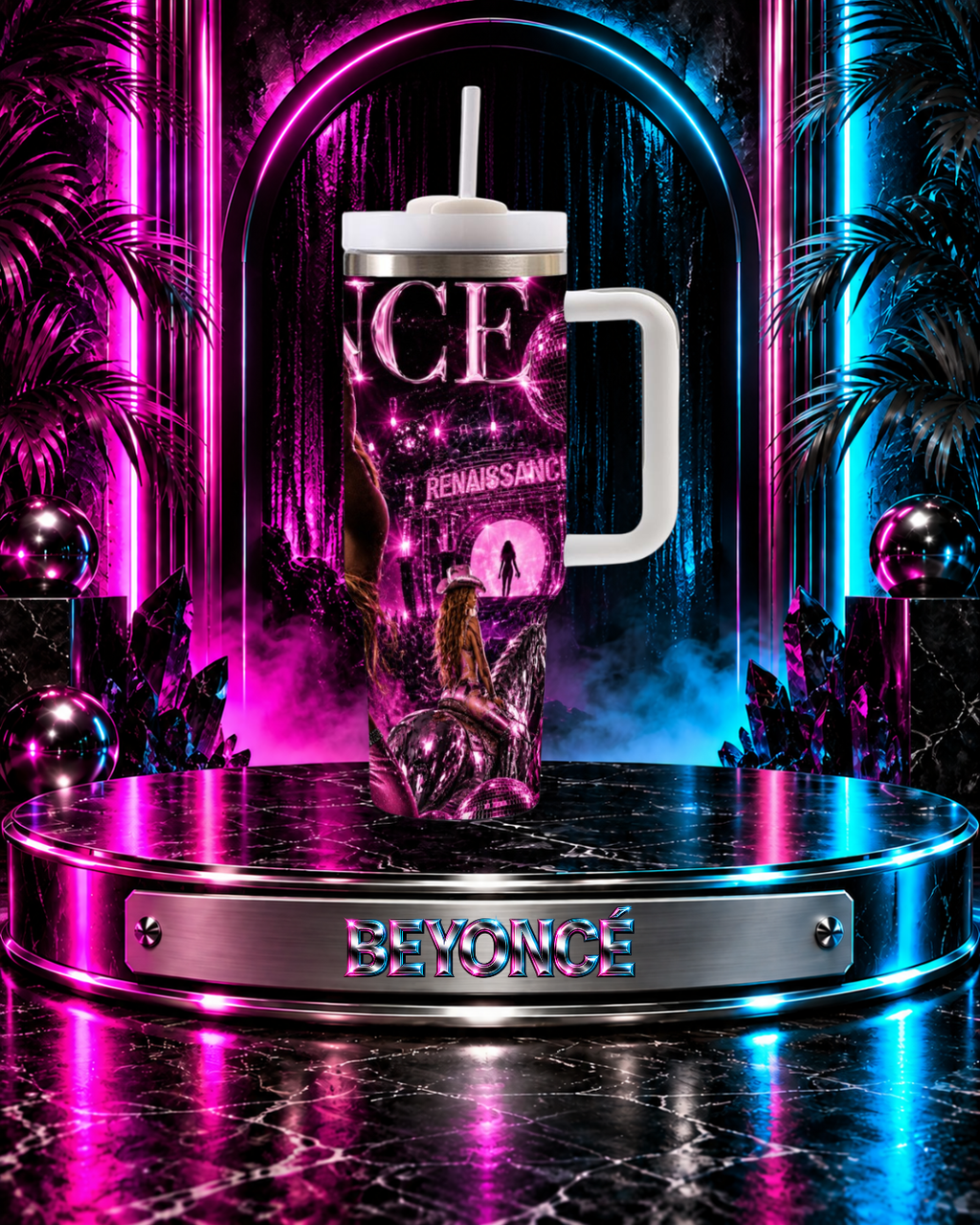 Beyoncé — Pink Renaissance | 40oz Tumbler With Handle