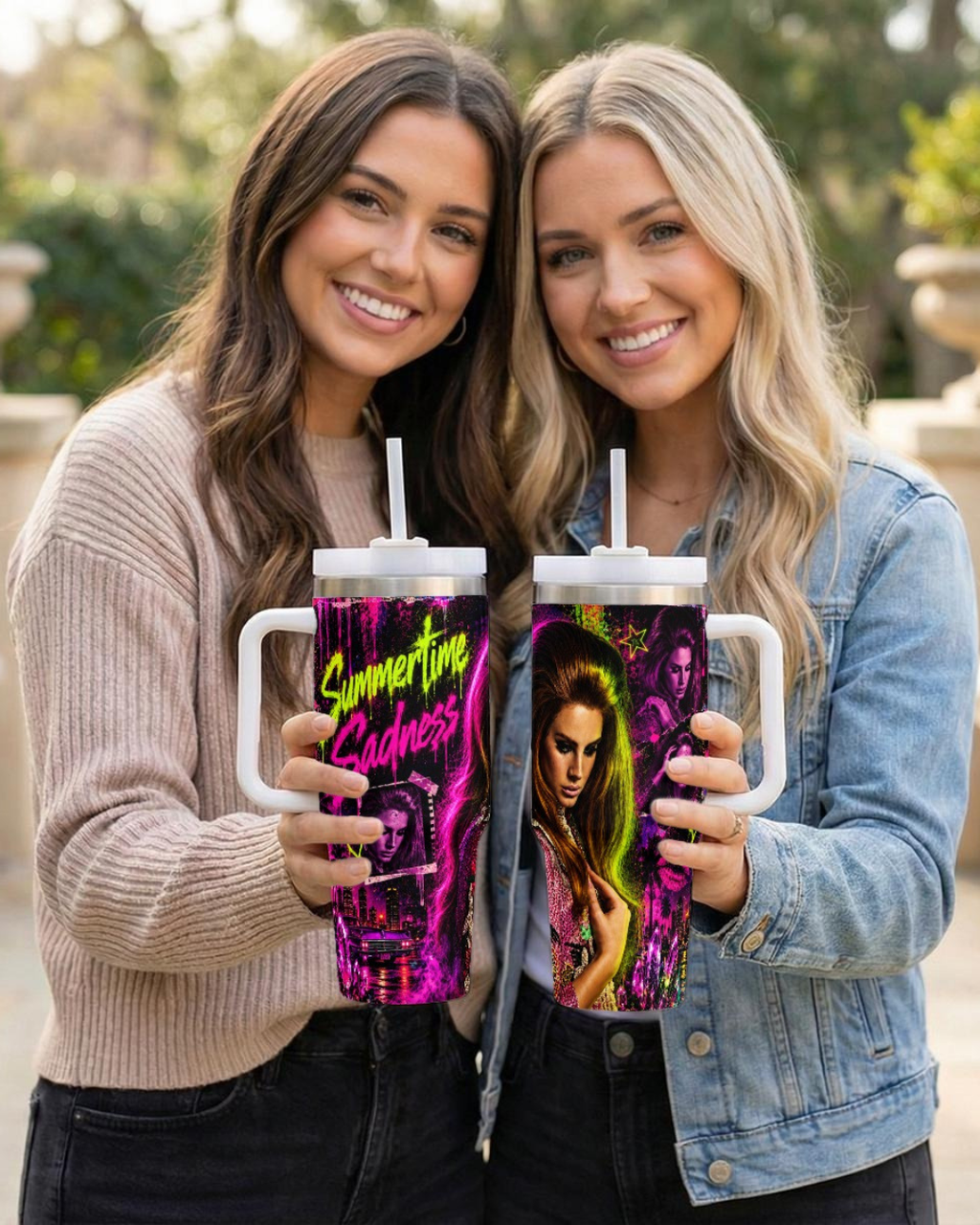 Lana Del Rey — Summertime Sadness Electric Graffiti | 40oz Tumbler With Handle
