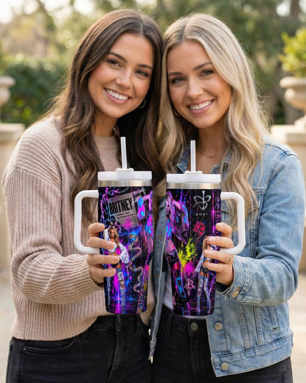 Britney Spears — Neon Rebellion | 40oz Tumbler with Handle